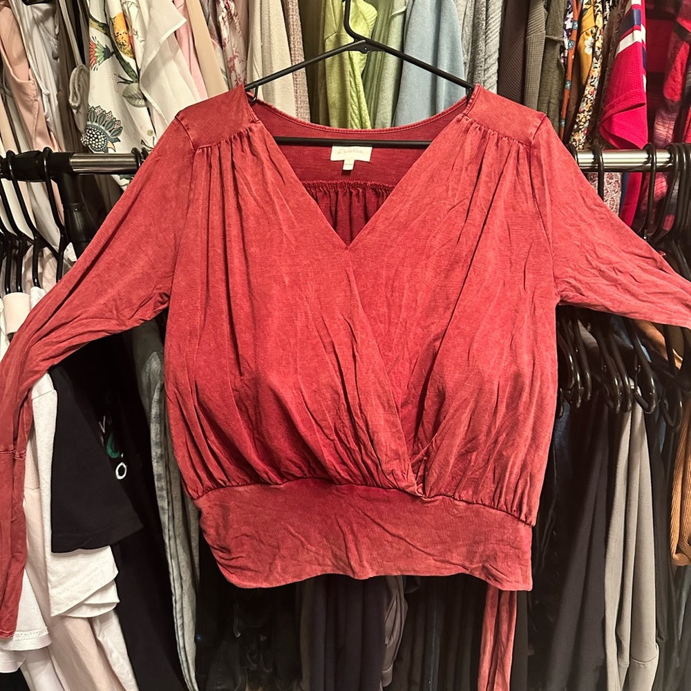 Anthropologie side tie blouse. Excellent condition.